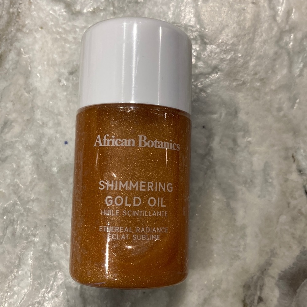 African Botanicals shimmering gold oil